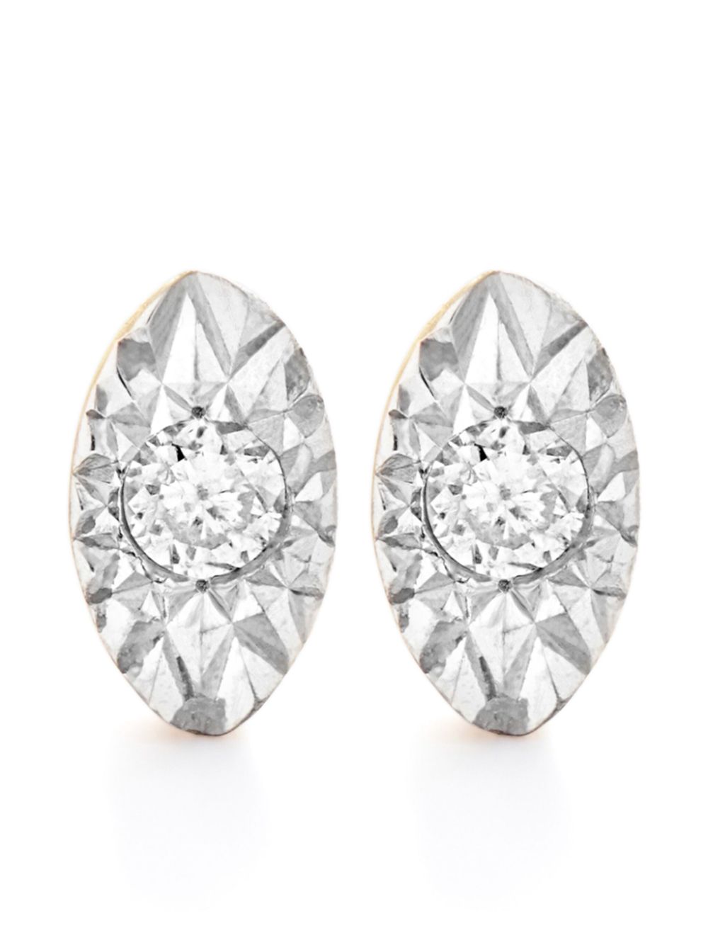 Monica Vinader 14kt yellow gold marquise solitaire earrings