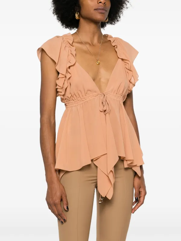 ruffle top blouse