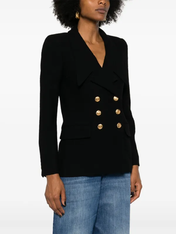 【関税込み】CHLOE Tailored double-breasted blazer Chloé double-breasted Blazer | Black | FARFETCH