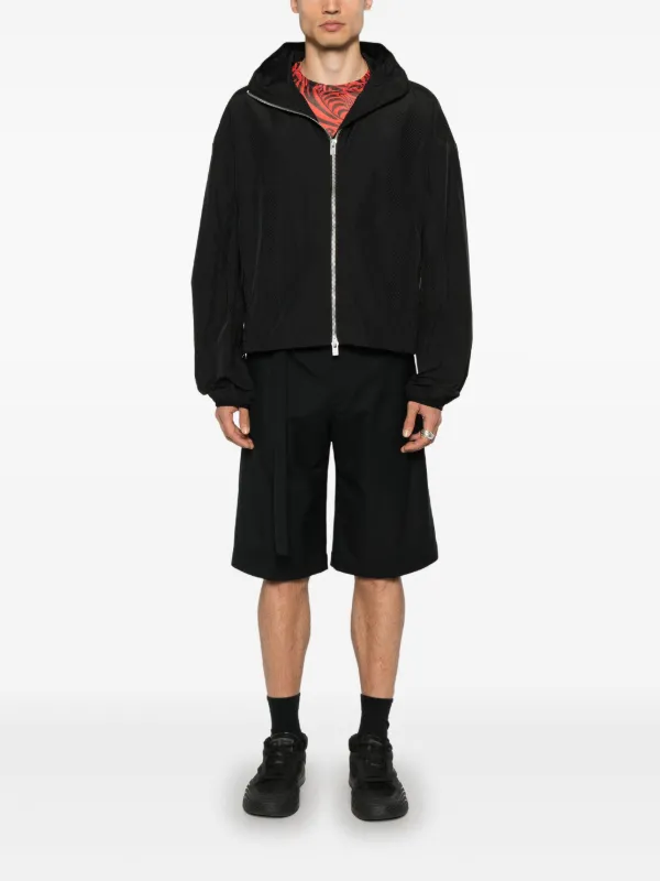 HELIOT EMIL Hooded Lightweight Windbreaker | Black | FARFETCH NO