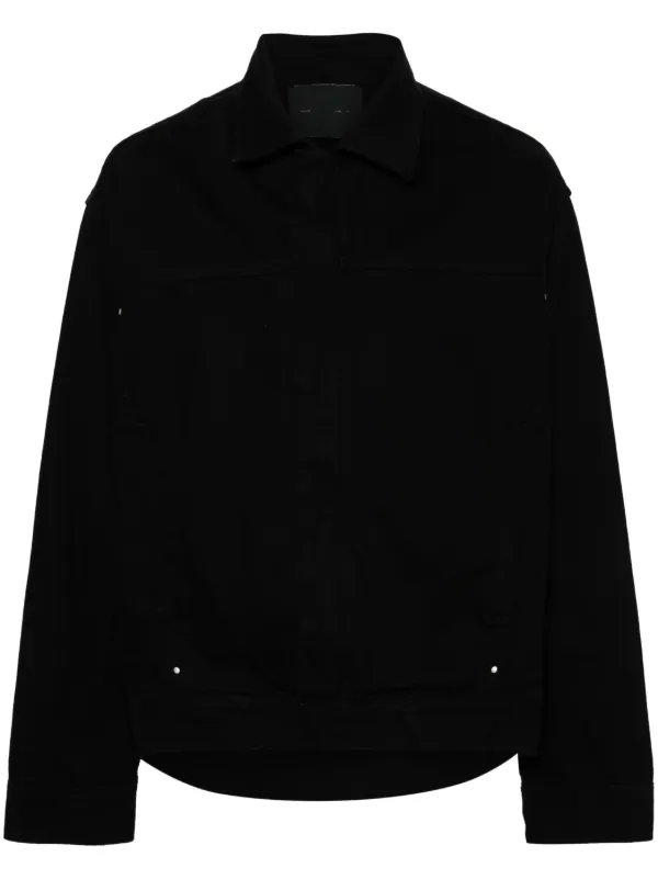 heliot emil  デニムジャケット HELIOT EMIL フーデッド デニムシャツジャケット | ブラック