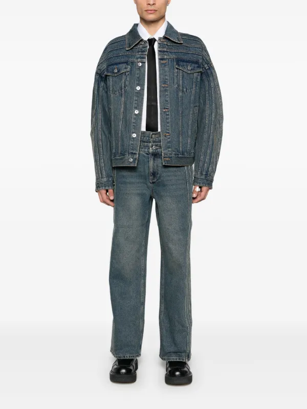 Feng Chen Wang double-waist Jeans | Blue | FARFETCH