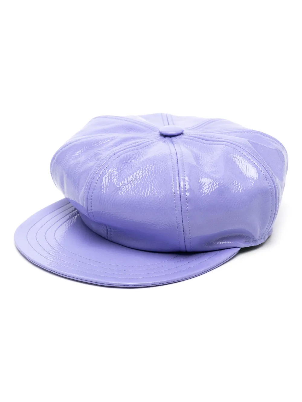 patent leather baker boy hat