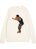 Leathersmith of London boxer-embroidered jumper - White
