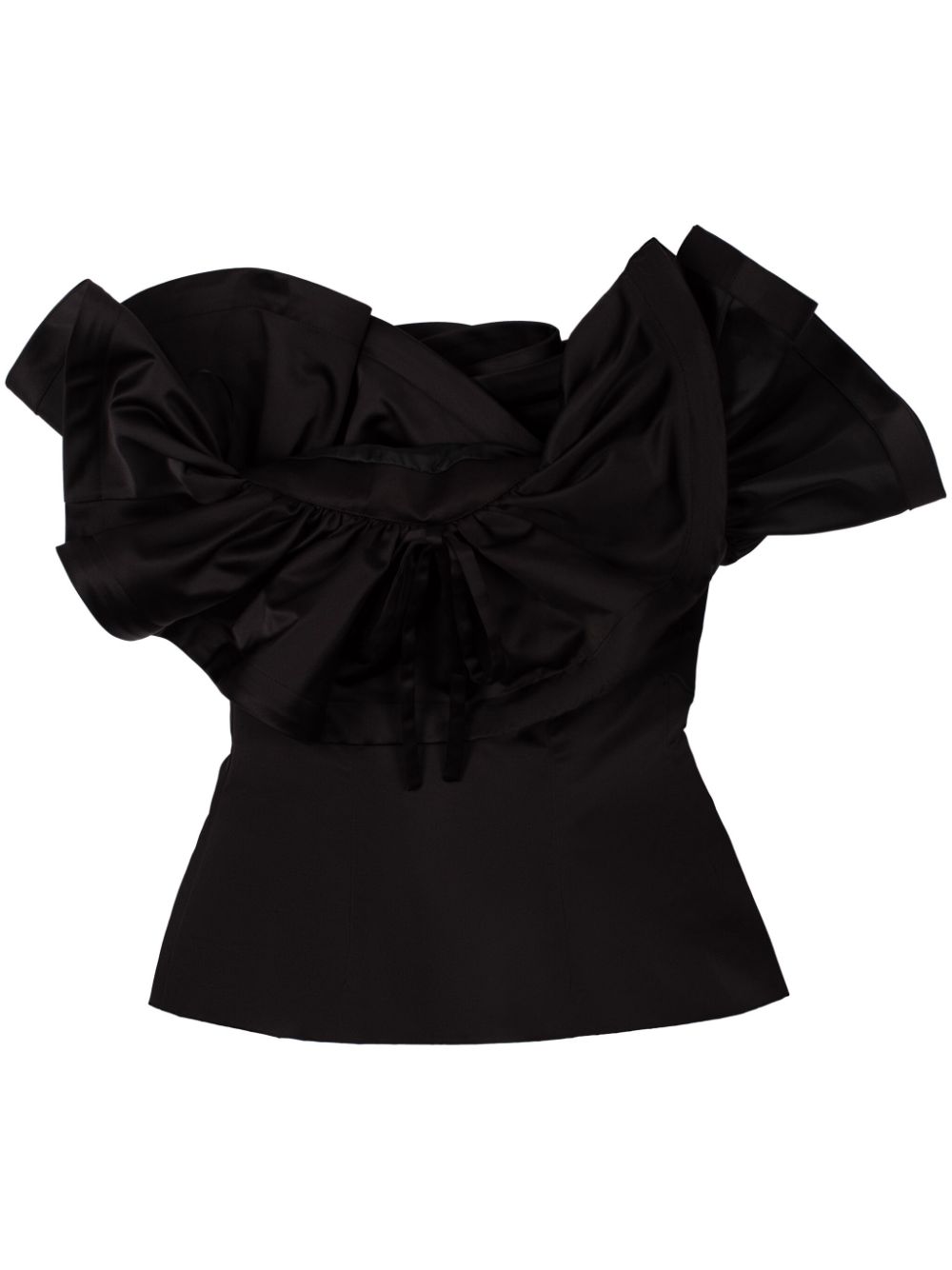 AZ FACTORY Asa ruffle top - Nero