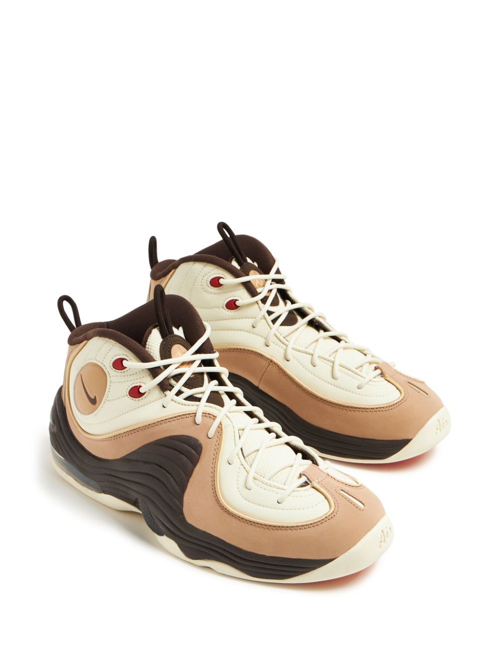 Shop Nike Air Penny Leather Sneakers In Brown