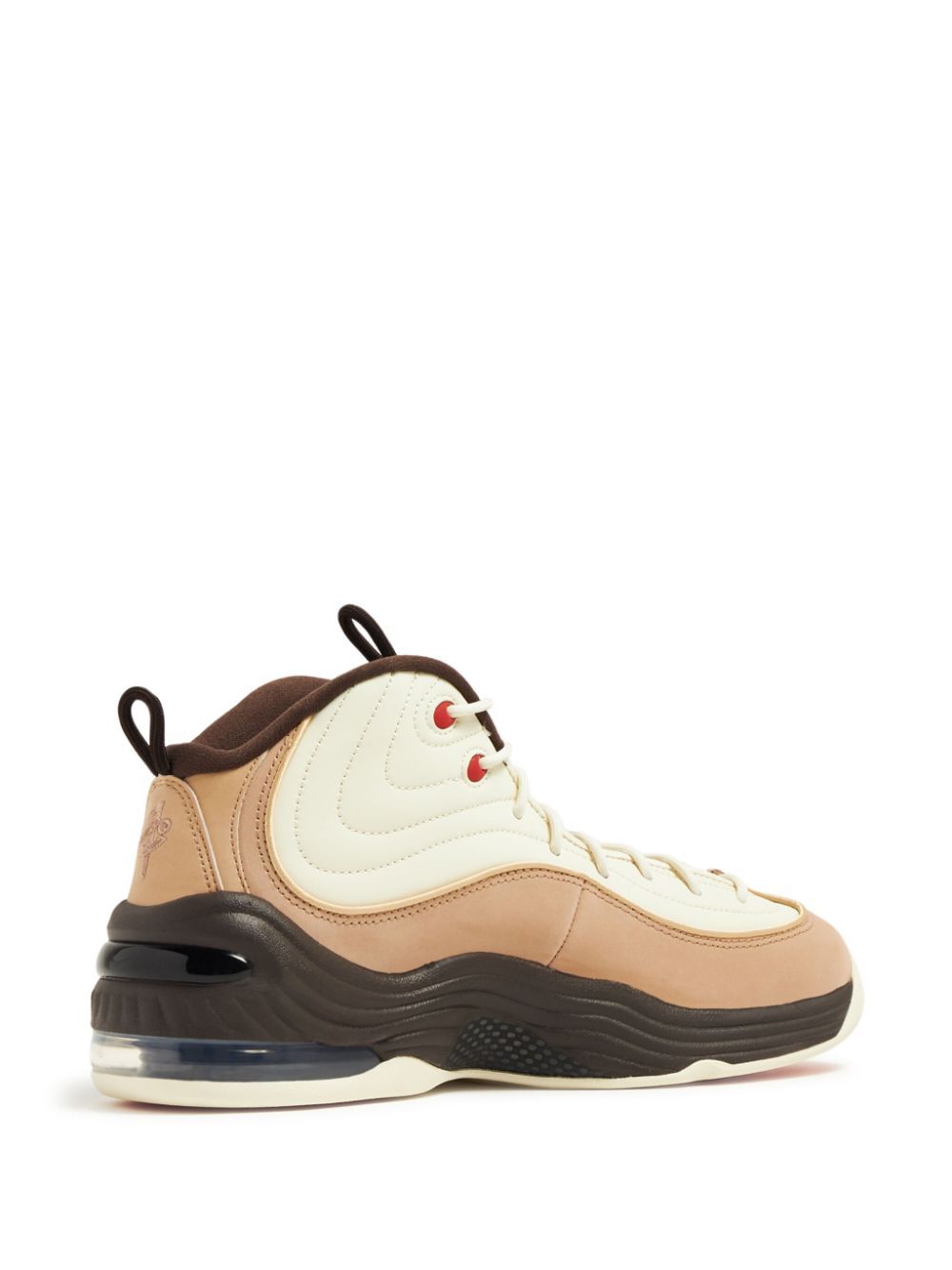 Shop Nike Air Penny Leather Sneakers In Brown