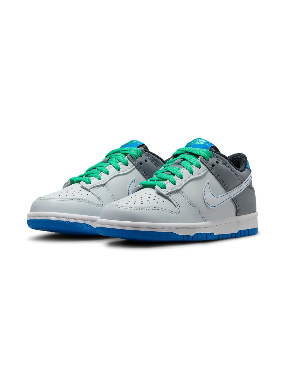 Nike Kids Dunk Low "Pure Platinum Photo Blue" sneakers Grijs