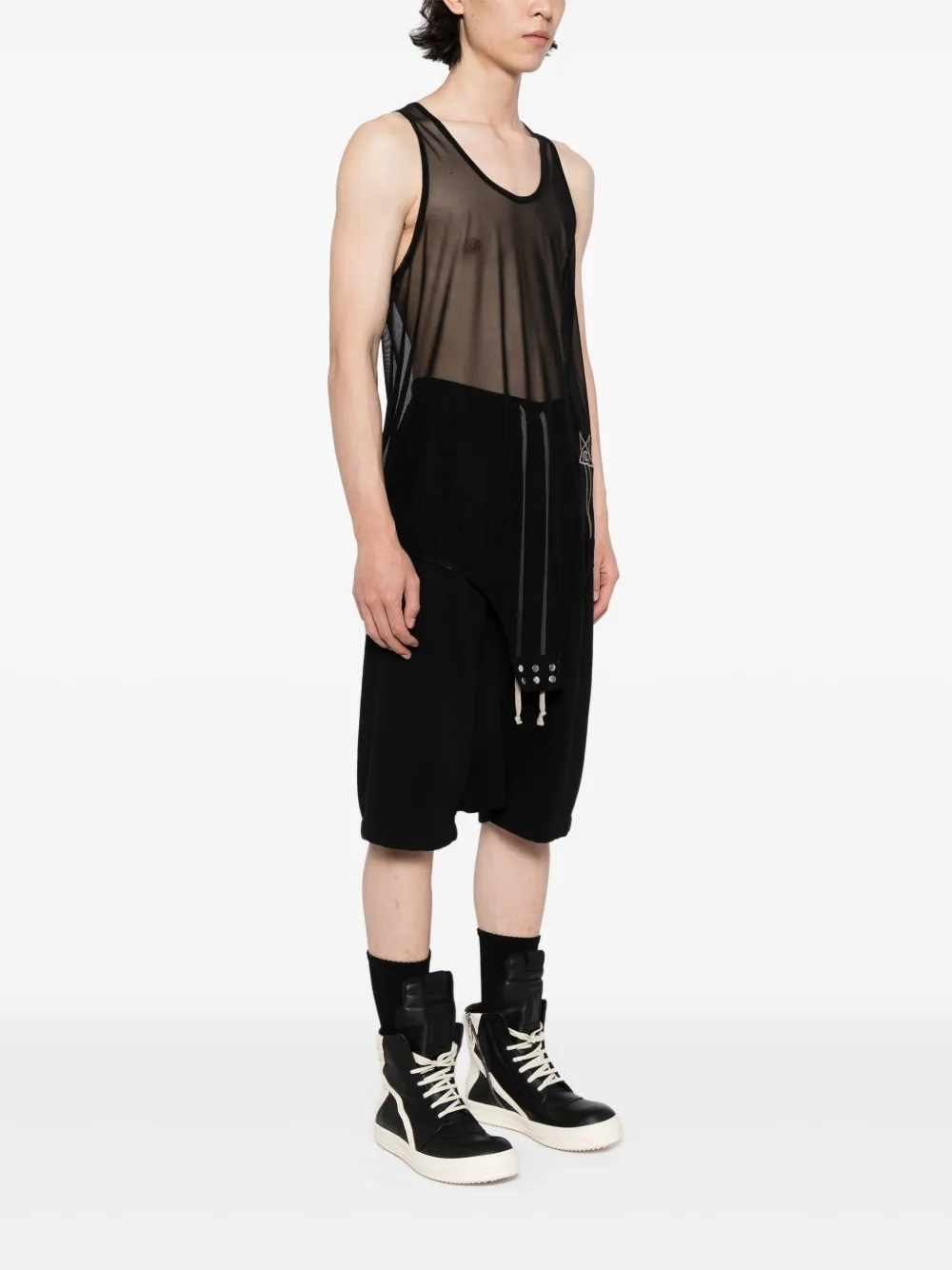 Rick Owens Geribbelde tanktop Zwart