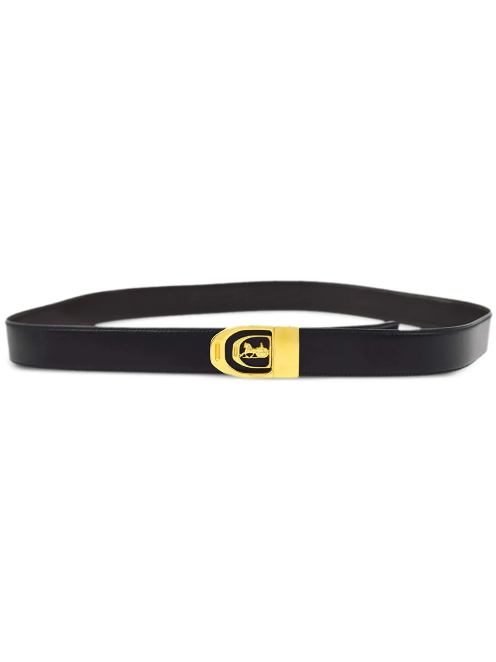 Céline Pre-Owned 1990-2000s logo-buckle leather belt – Black