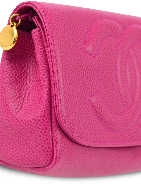 CHANEL Pre-Owned 1997 ココマーク コスメポーチ | ピンク CHANEL Pre-Owned 1997 ココマーク コスメポーチ | ピンク