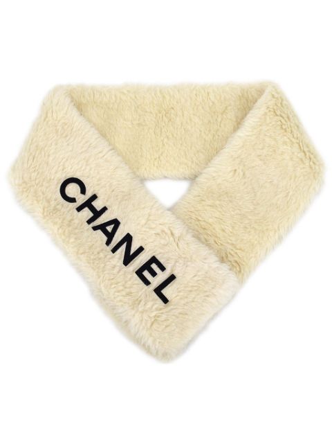 HOT SALE CHANEL 1990-2000s CC brushed scarf Women