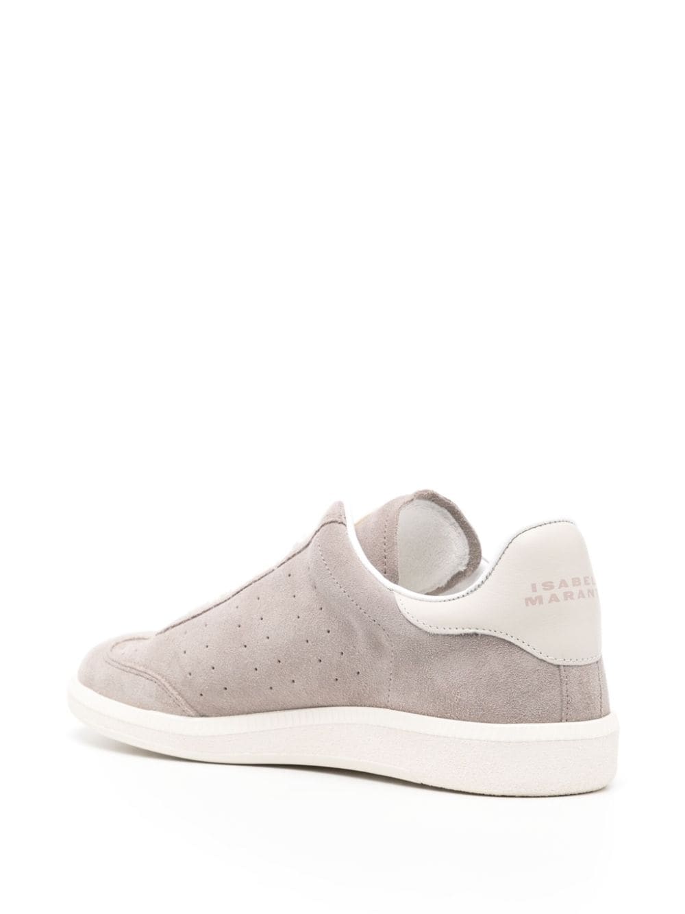 Shop Marant Etoile Bryce Panelled Suede Sneakers In Grau