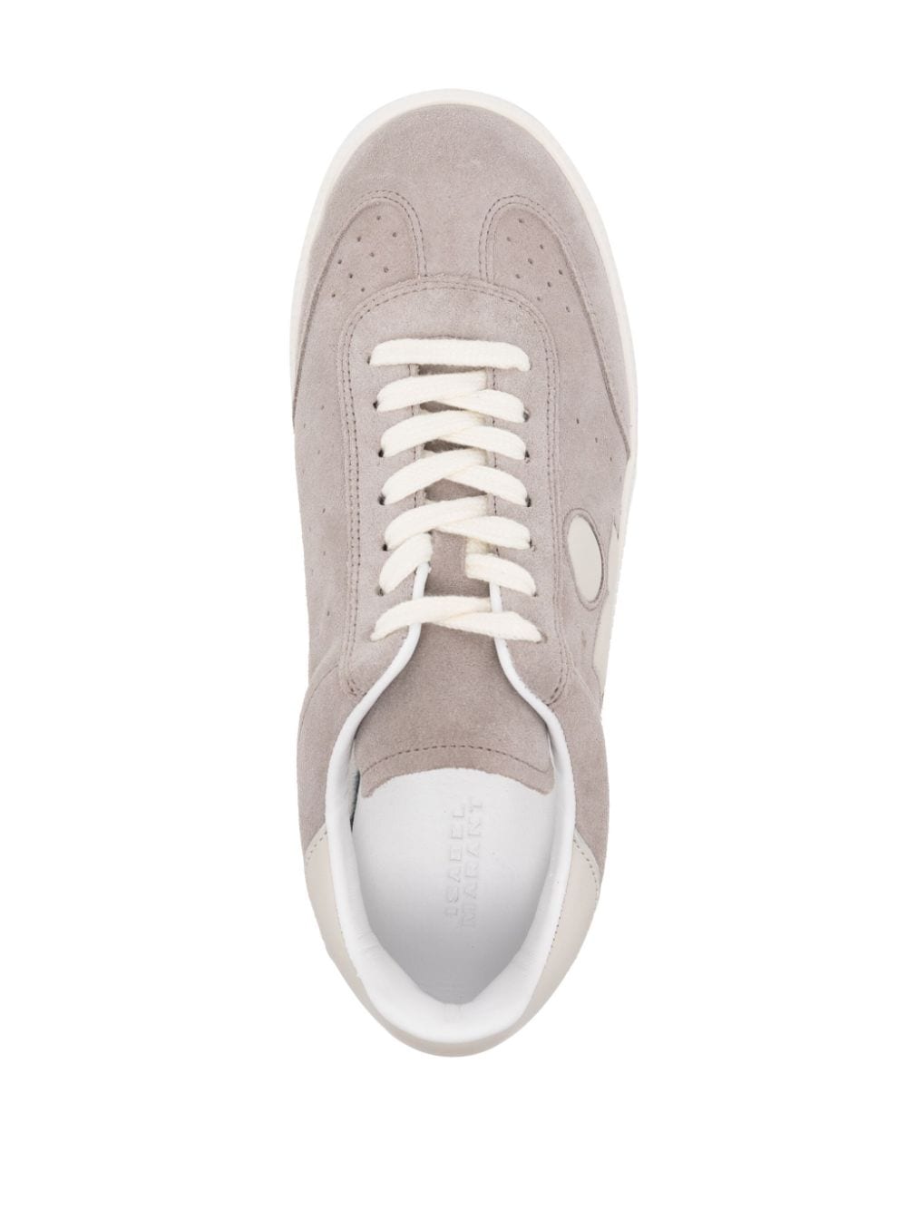 Shop Marant Etoile Bryce Panelled Suede Sneakers In Grau