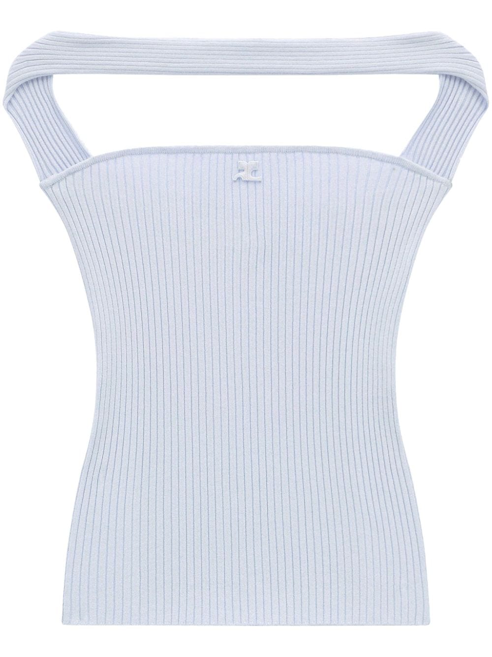 Courrèges cut-out ribbed knit top