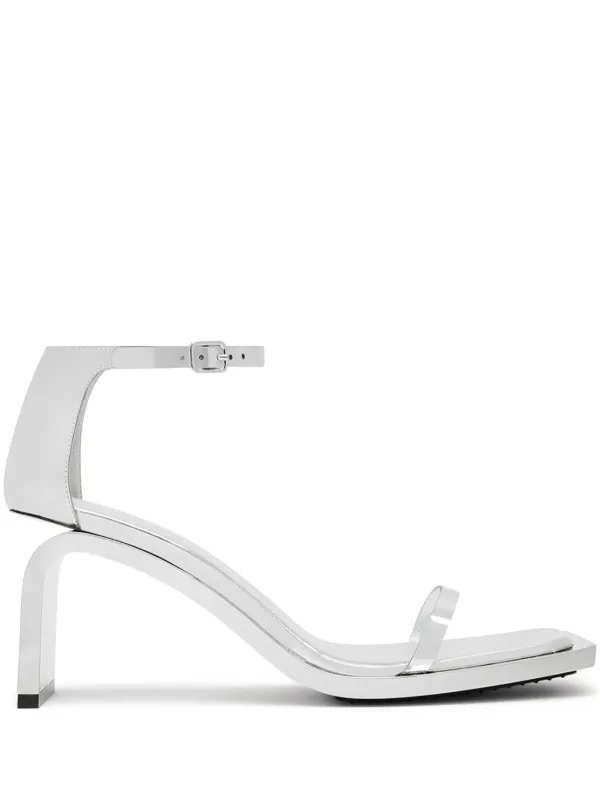 Courrèges Stream Mirror Sandals in Silver