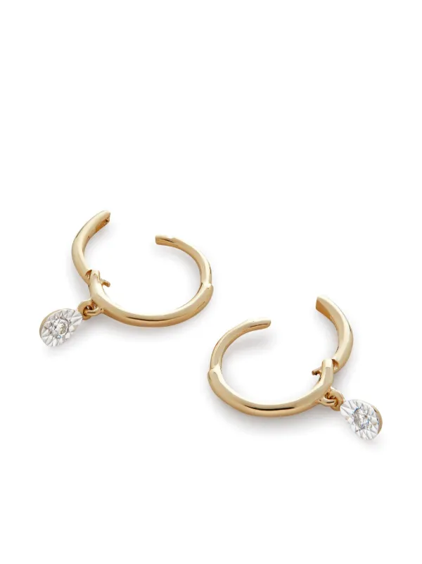 MONICA VINADER☆片耳 シングル フラットバック ハートピアス Heart Stud Earrings in 18k Gold Vermeil on Sterling Silver