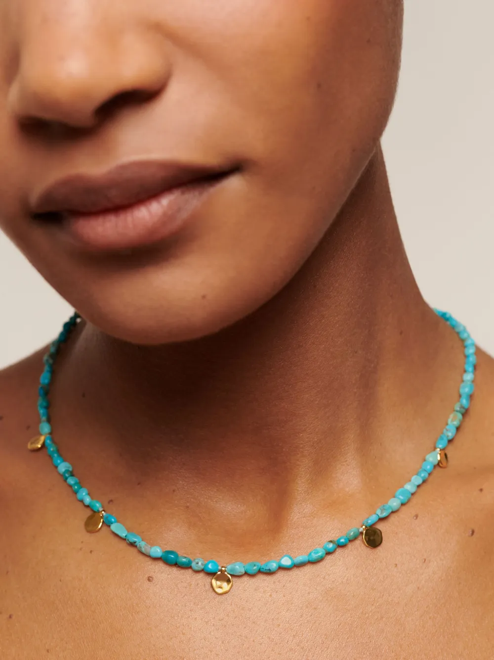 Monica Vinader Womens Yellow Gold Rio Mini 18ct Yellow Gold-plated Vermeil Sterling-silver And Turqu In Blue