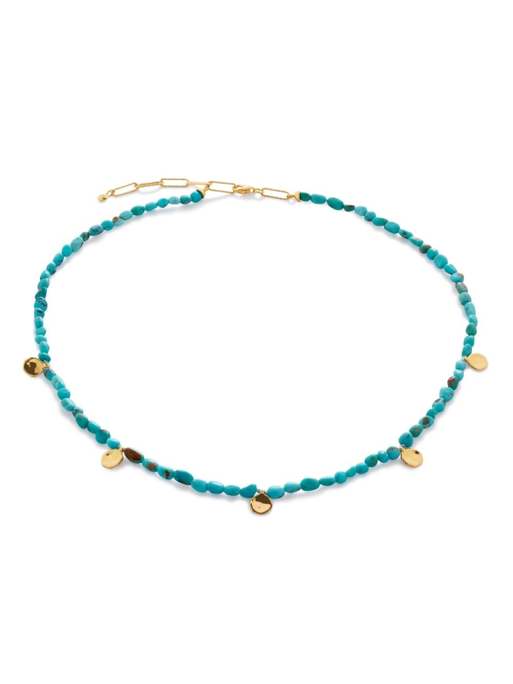 Monica Vinader Rio Gemstone Beaded Necklace In Blue