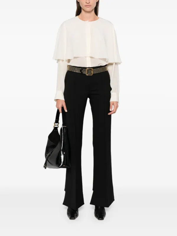 【CHLOE】コットン フレアパンツ ブラック Chloé フレアパンツ | ブラック | FARFETCH JP