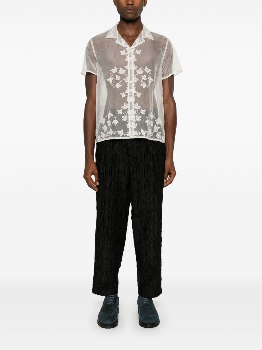 Labrum London logo-jacquard monogram trousers - Zwart