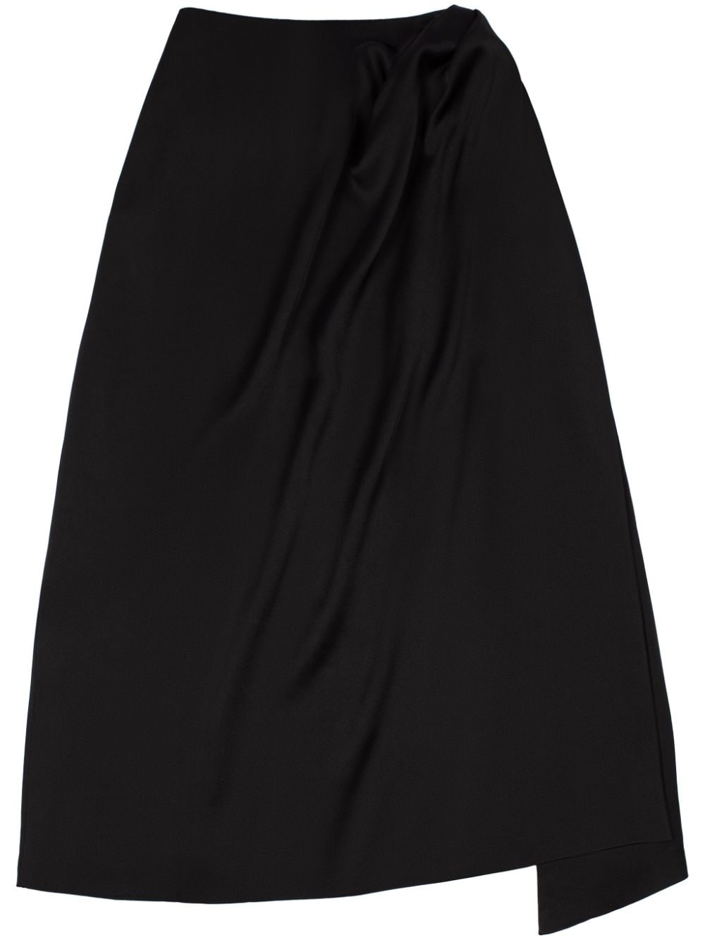 Az Factory Alondra Wrap Midi Skirt In Black