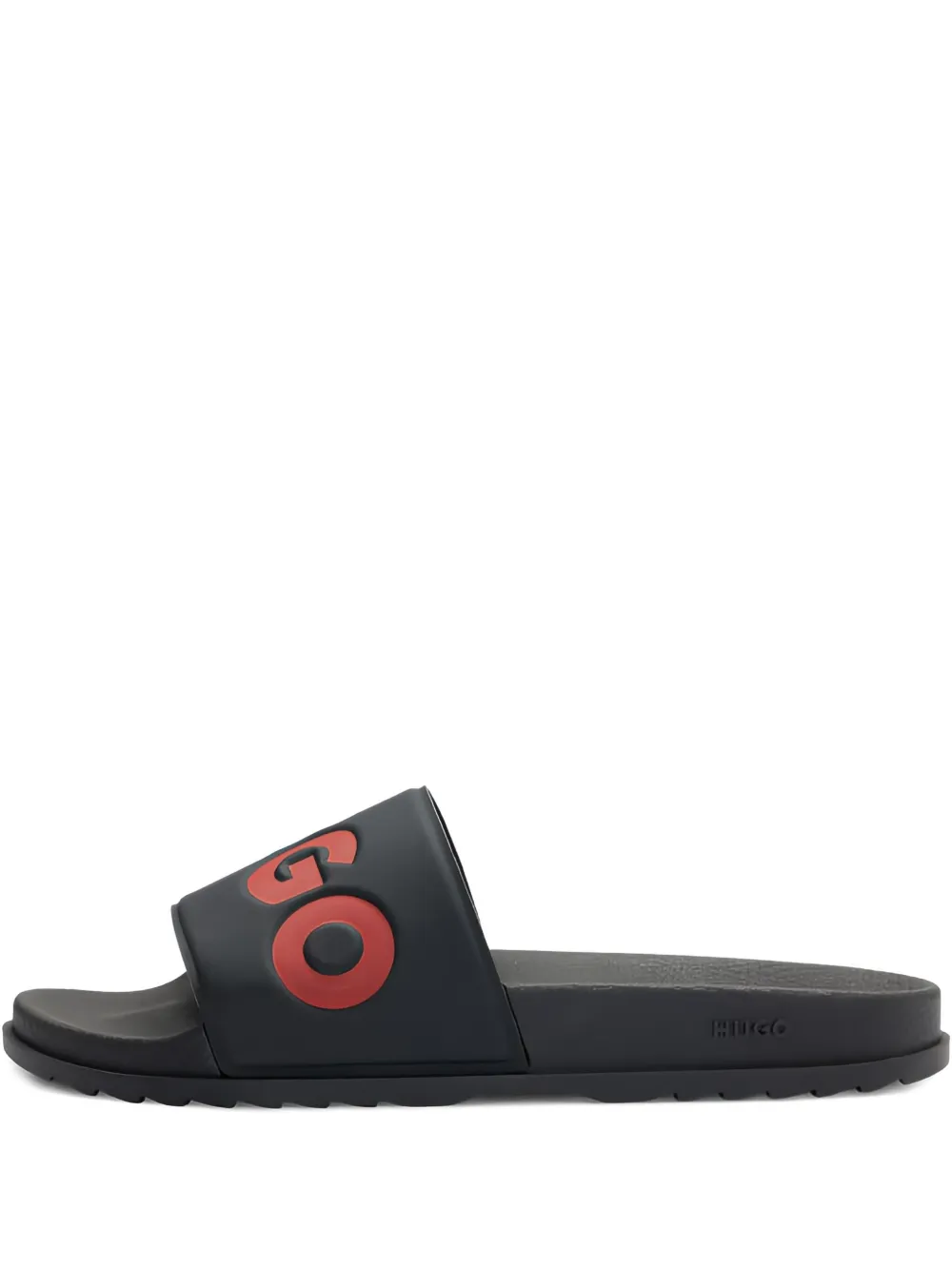 HUGO Slide com logo gravado | Preto | Image 1