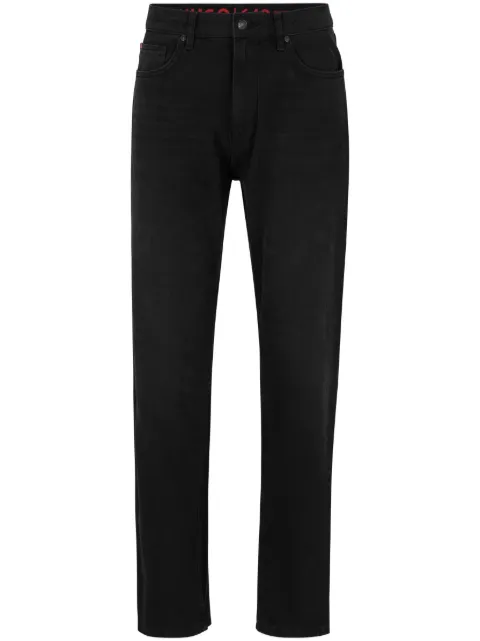 HUGO smiley-print mid-rise slim-fit jeans