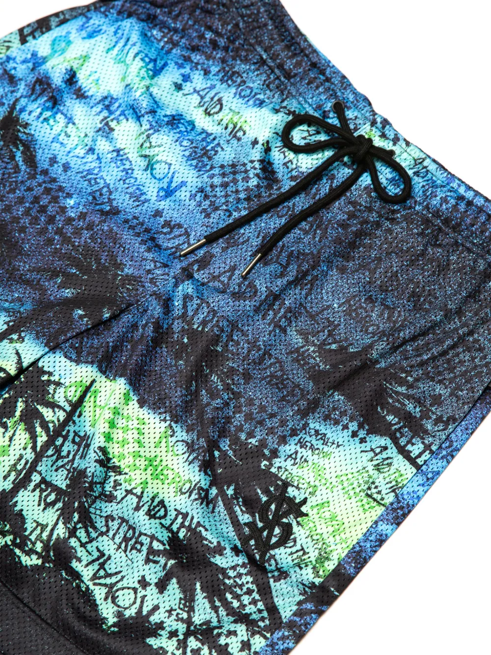 Shop Ksubi Tropical-print Deck Shorts In Blau