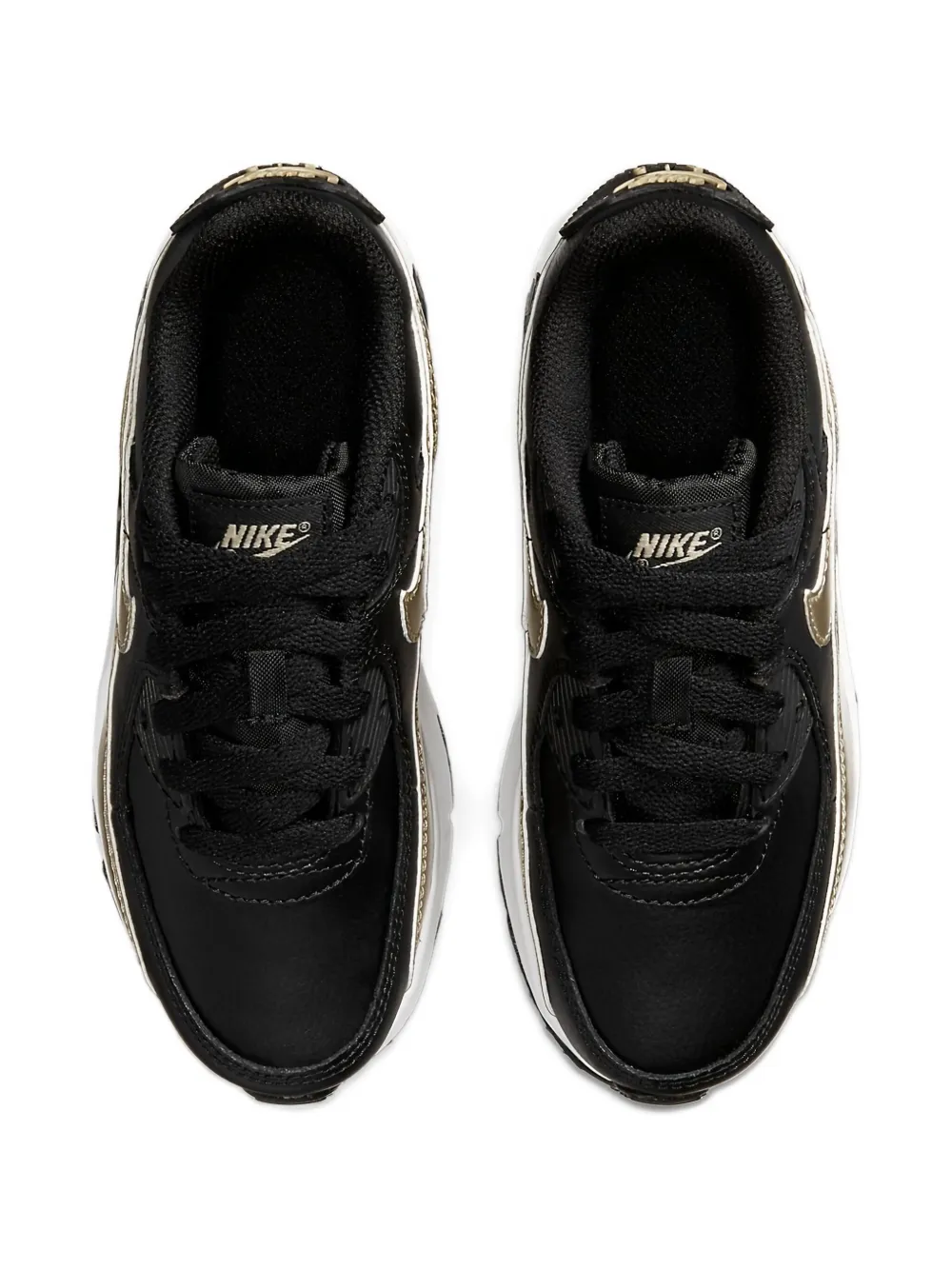 Nike Kids Air Max 90 LTR "Metallic Gold" sneakers Black