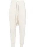 Rick Owens tapered cotton track pants - White