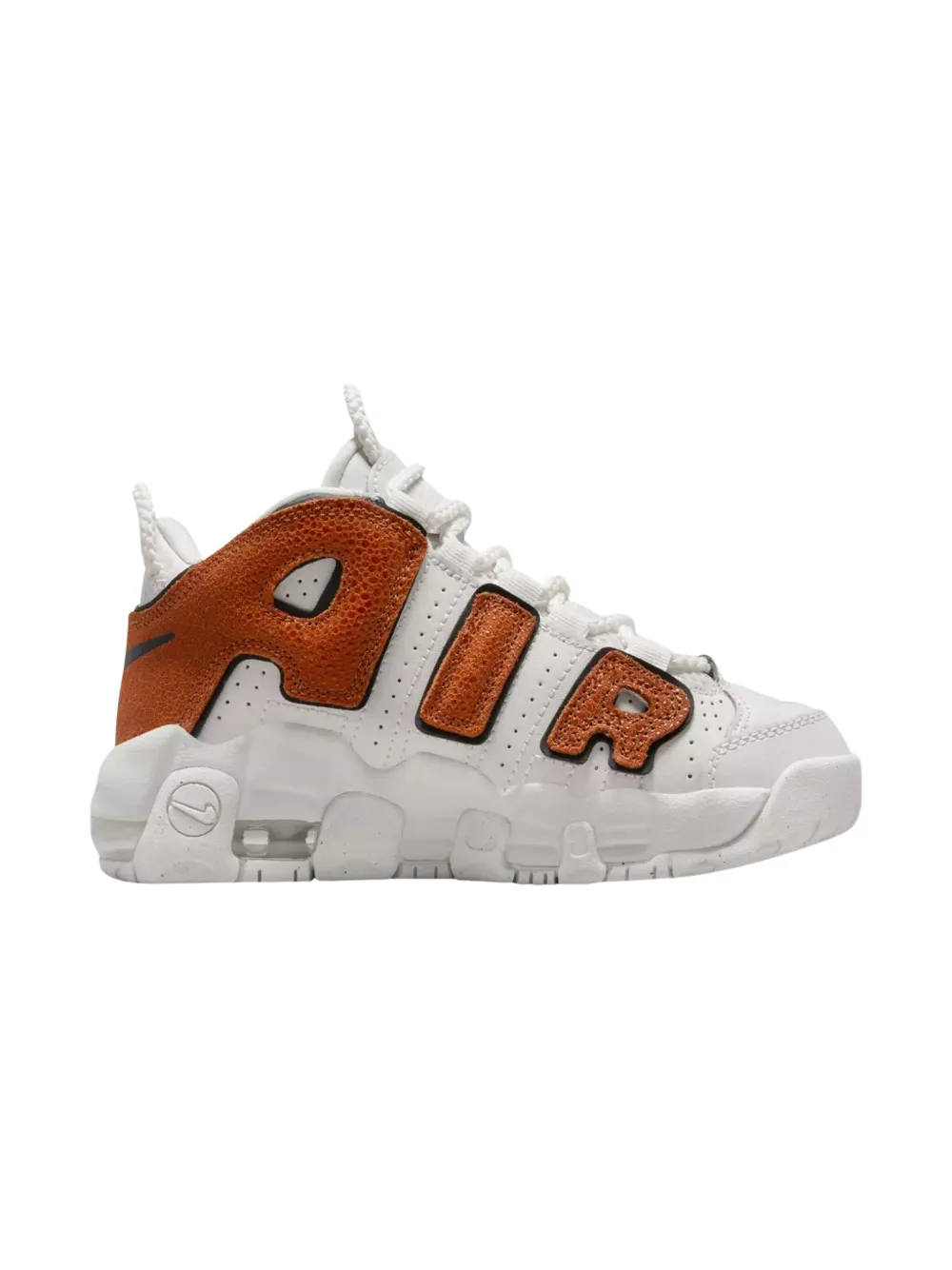 Nike Kids Air More Uptempo "Phantom Black Orange Trance Sail Dark Russet" sneakers Wit