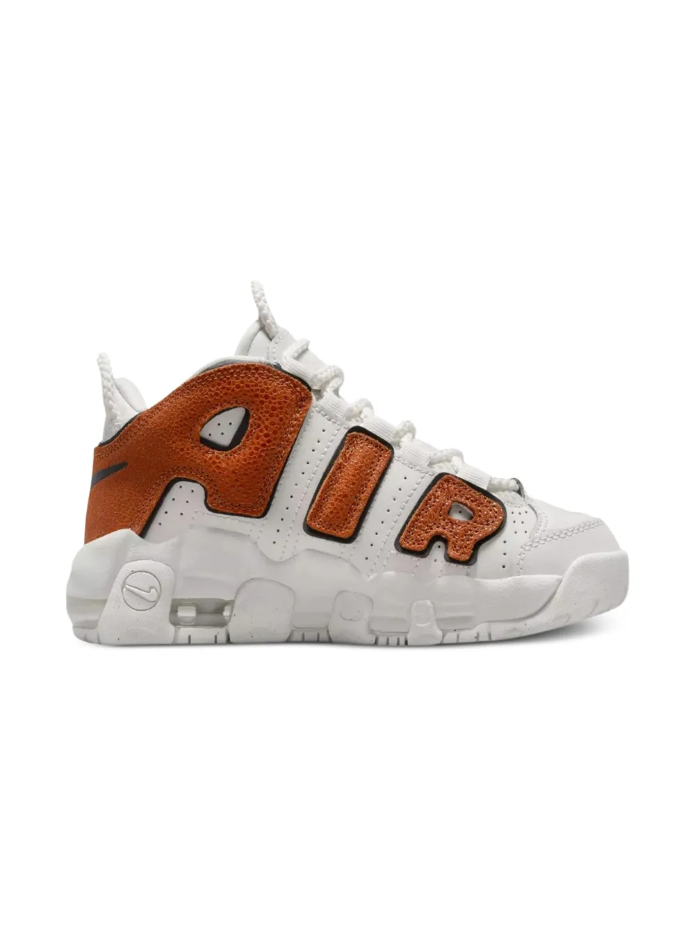 Nike Kids Air More Uptempo "Phantom Black Orange Trance Sail Dark Russet" sneakers White