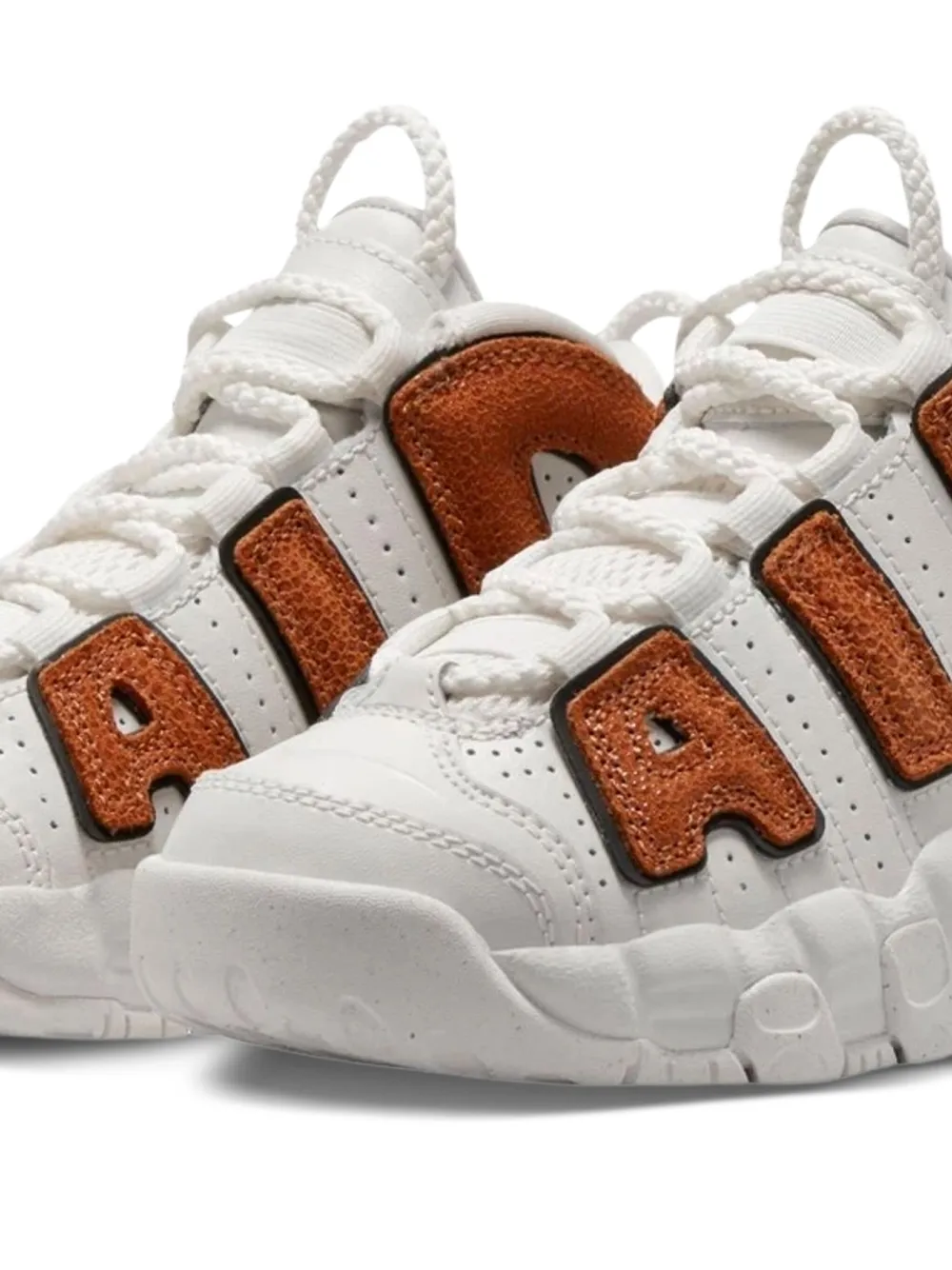 Nike Kids Air More Uptempo "Phantom Black Orange Trance Sail Dark Russet" sneakers White