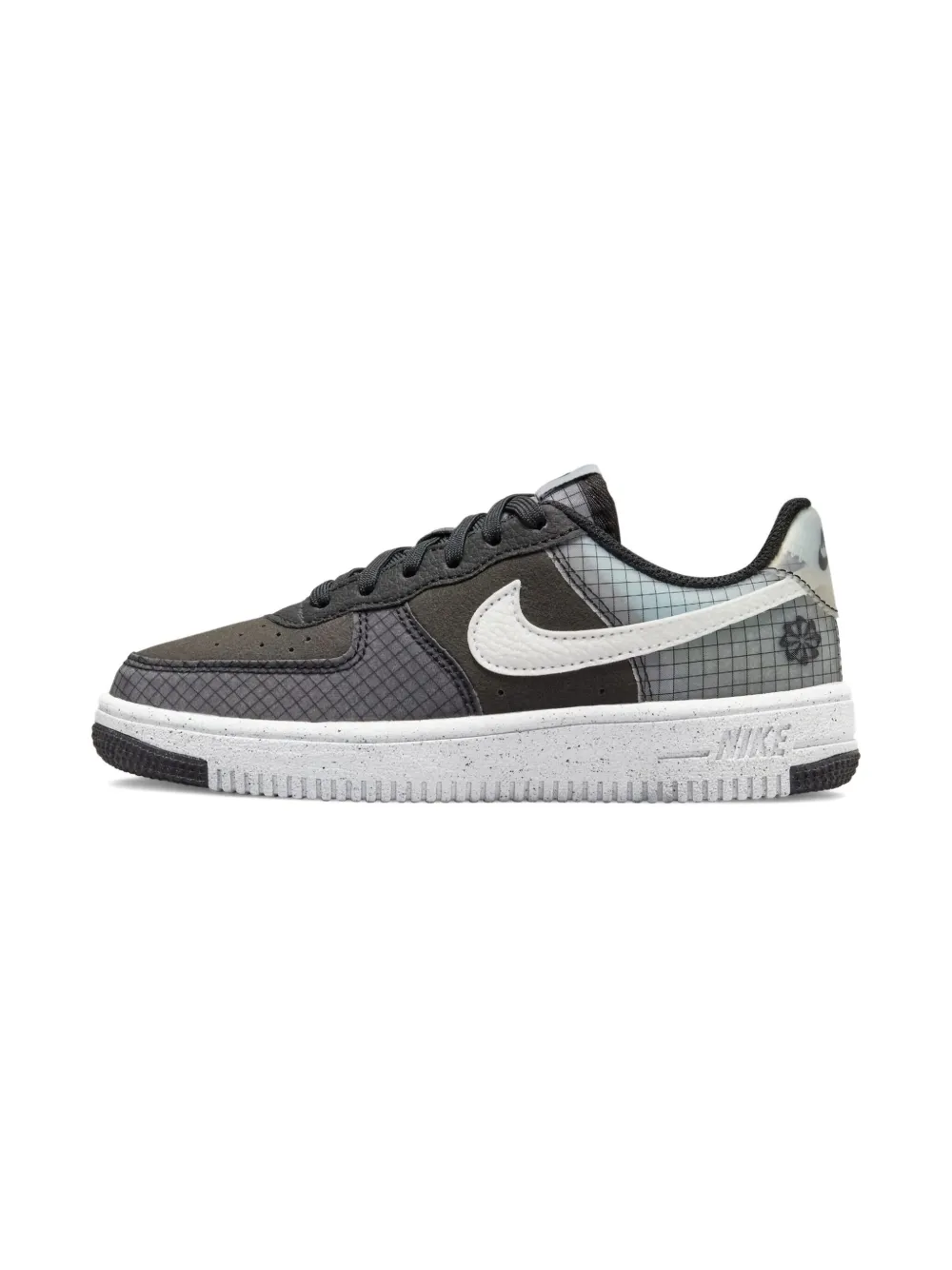 Nike Kids Force 1 Crater "Grid" sneakers Black