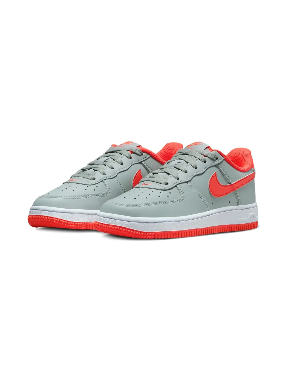 Nike Kids Force 1 PS "Grey Red" sneakers