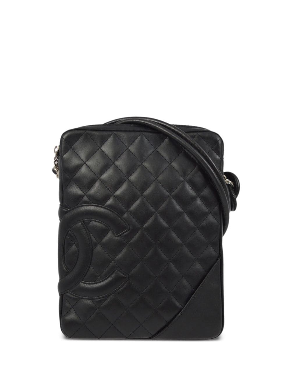 Pre-owned Chanel 2005 Cambon Ligne Shoulder Bag In Black