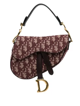 Christian Dior Pre Owned Mini Sac a Bandouliere Saddle 2018 Rouge FARFETCH FR