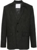 SAMSOE SAMSOE single-breasted pinstripe-pattern blazer - Grey