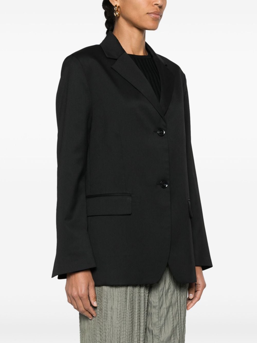 Shop Samsoe & Samsoe Luzy Single-breasted Blazer In Black