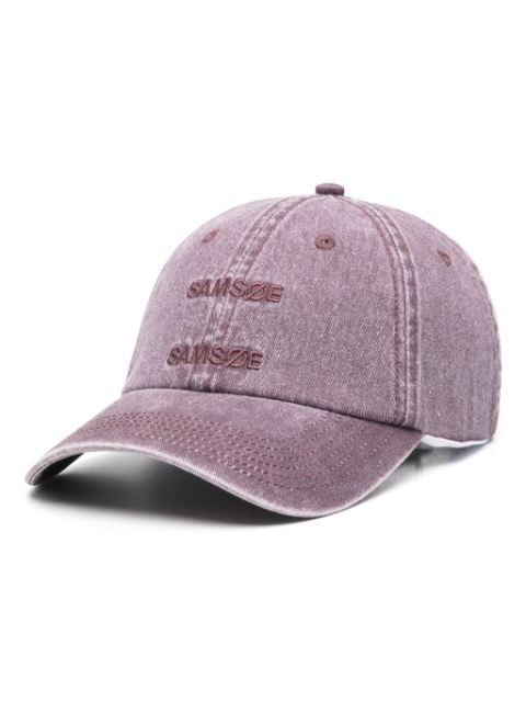 SAMSOE SAMSOE logo-embroidered denim hat