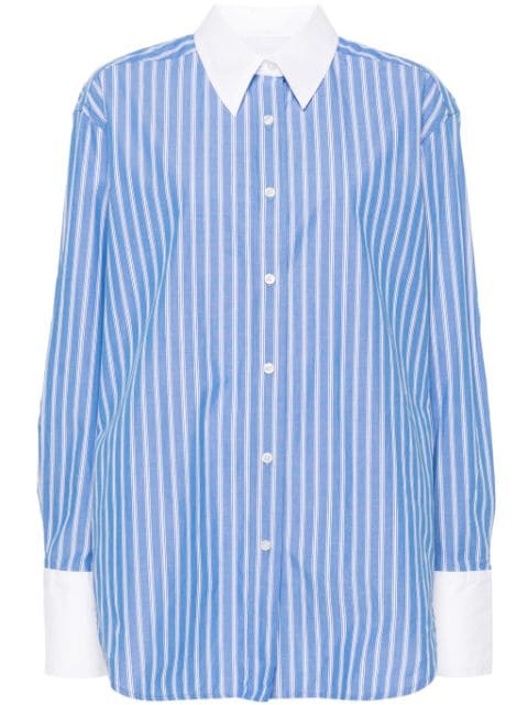 SAMSOE SAMSOE Salovas striped organic cotton shirt 