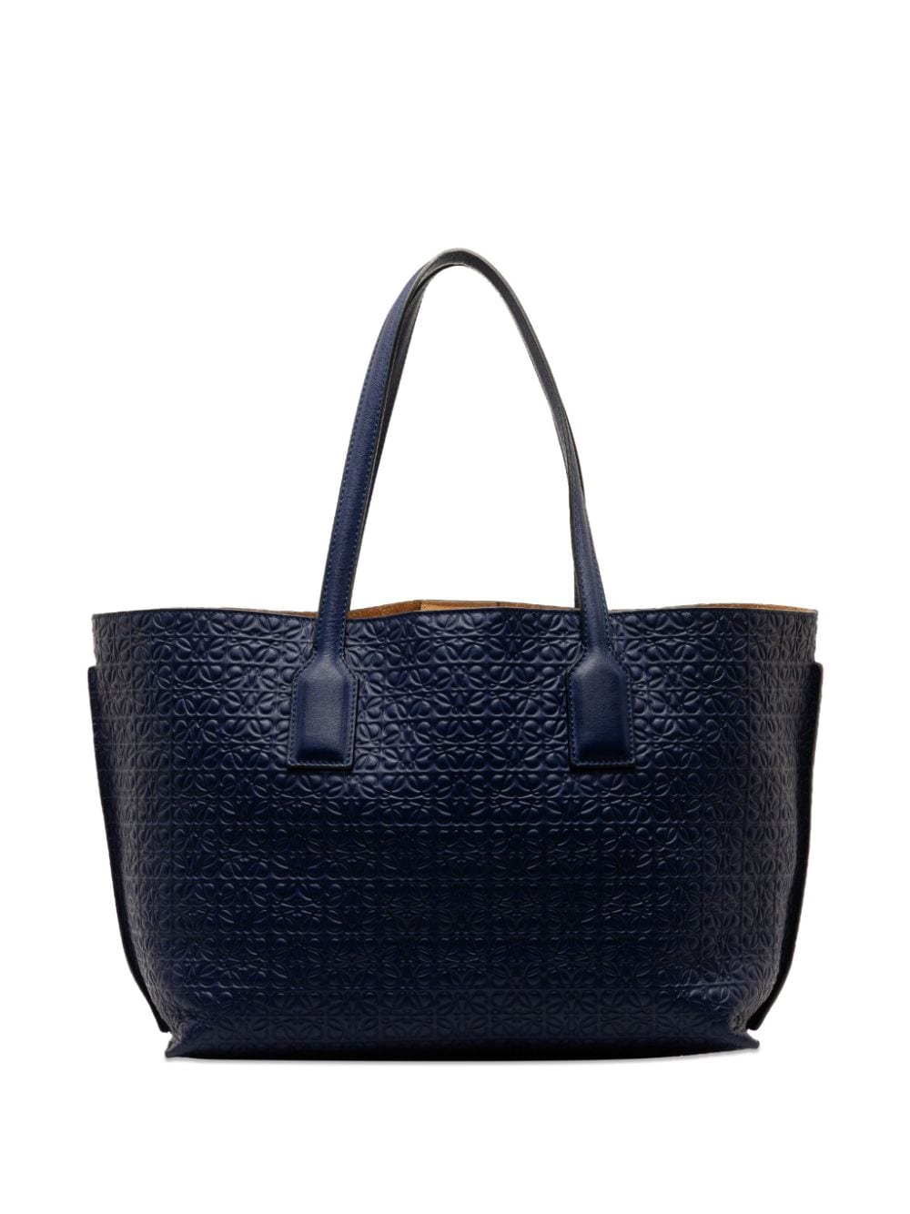 Pre-owned Loewe 2016 Anagram T Shopper Tote Bag In Blue