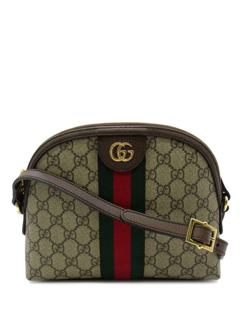 Pre-owned Gucci 2016-2023 Small Gg Supreme Ophidia Crossbody Bag In Brown