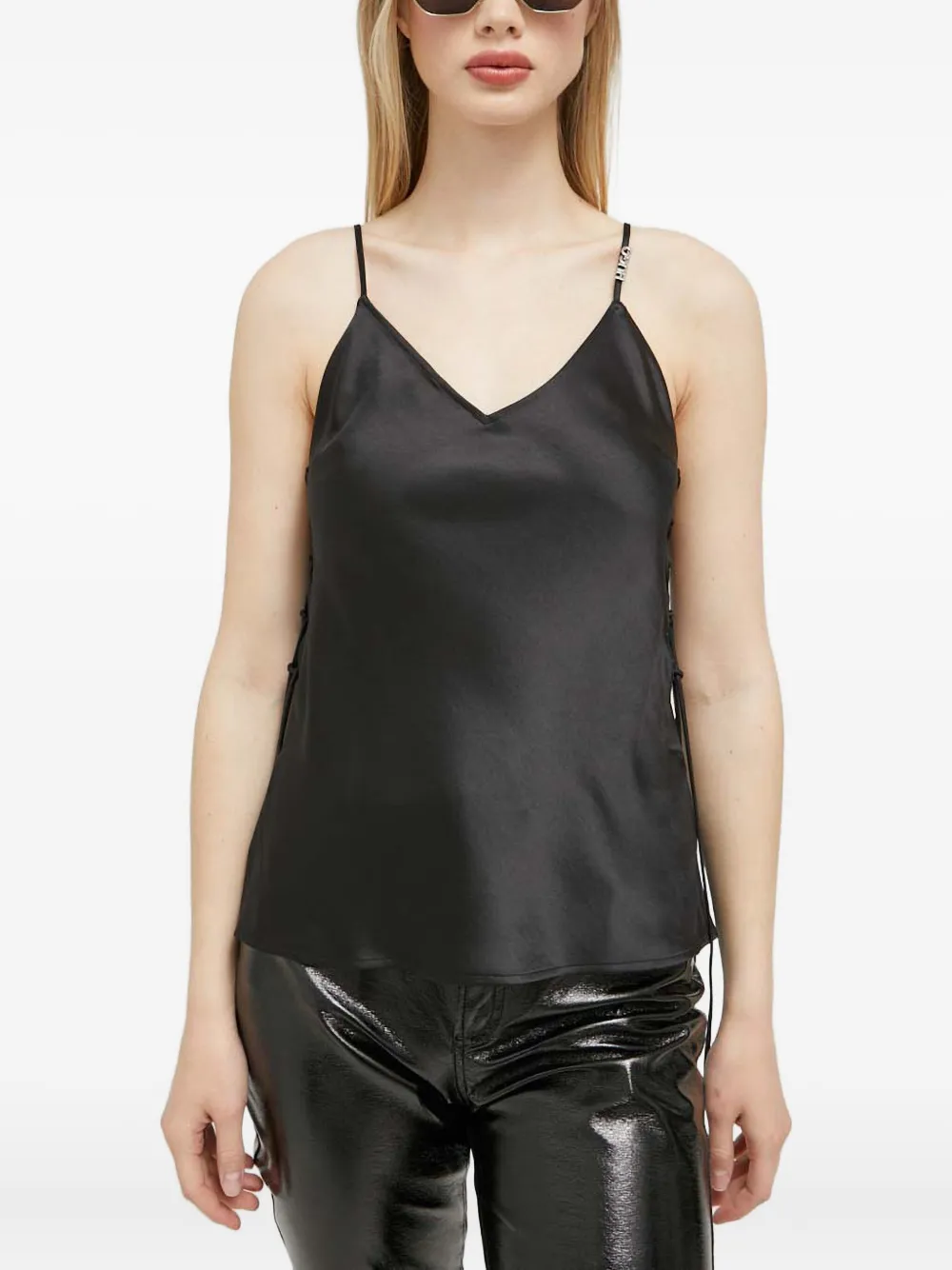 HUGO lace-up top | noir | Image 1