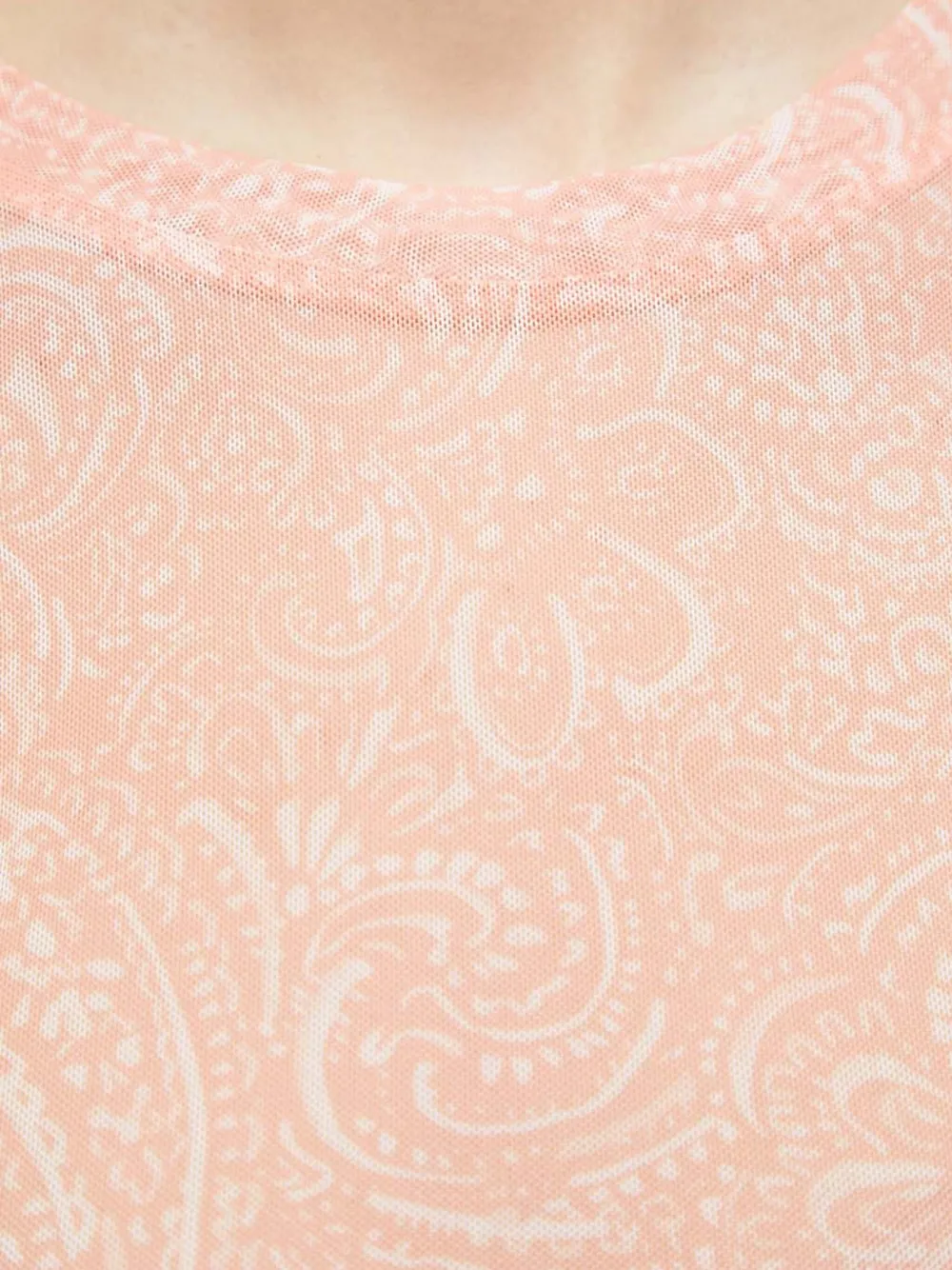 HUGO T-shirt met paisley-print en lange mouwen Roze