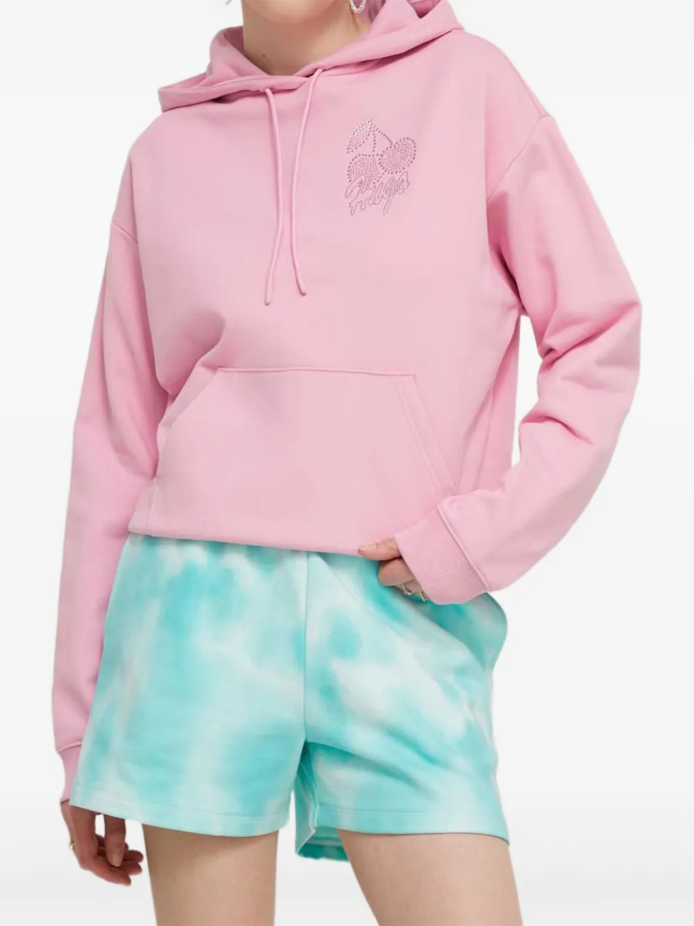 HUGO drawstring embellished hoodie | rose | Image 1