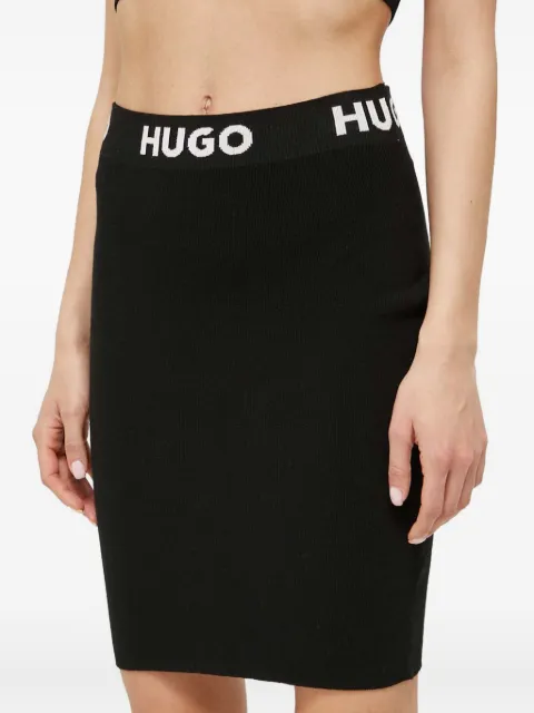 HUGO falda corta con logo en la pretina