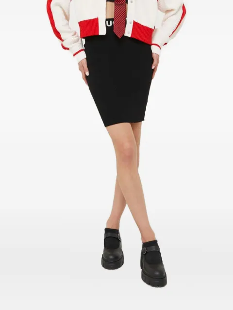HUGO logo-waistband mini skirt
