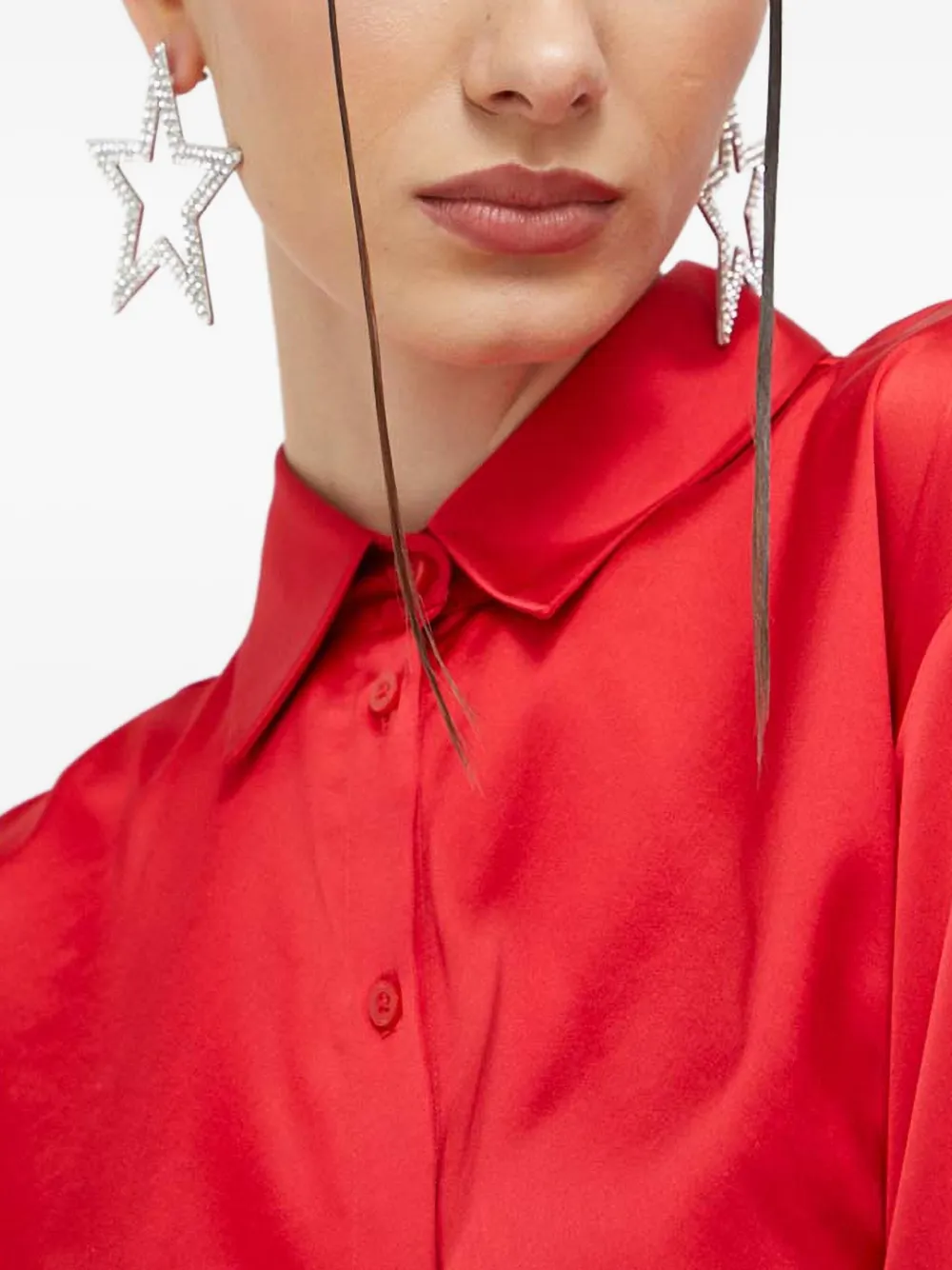 HUGO Blouse met knopen Rood